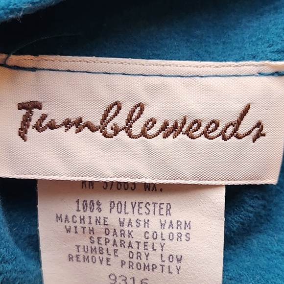 2/$30 Vintage Shift Dress Size 16 Retro Mod 60s Pockets Teal/Turquoise Sundress - Picture 11 of 11